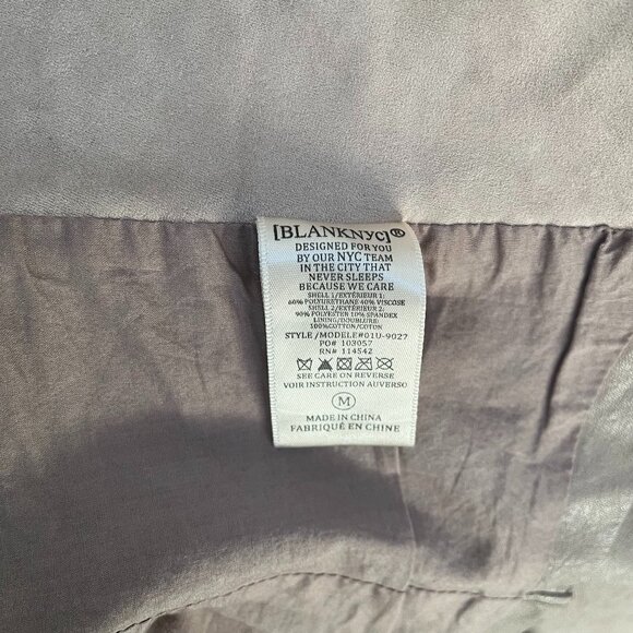 Blank NYC Women's‎ Sunny Days Moto Jacket Asymmetrical Neutral Beige Size Medium - Picture 8 of 8